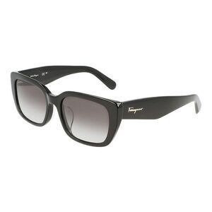 Salvatore Ferragamo Sunglasses Square Full Rim, Black Frame and Grey Gradient